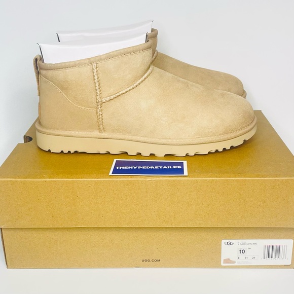 UGG Ultra Mini Classic Boot Driftwood 1116109 Women's Size 10 NEW Fast Shipping - Picture 2 of 5